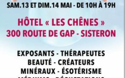 Salon Zen, Bien-être et arts divinatoires à Sisteron les 13 et 14 mai 2023